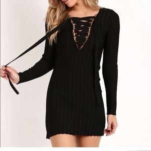 Knits For Love and Lemons black mini dress